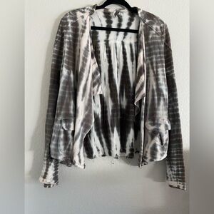 Xcvi Cardigan Tie Dye Cropped Boho Hippie Festival Cotton